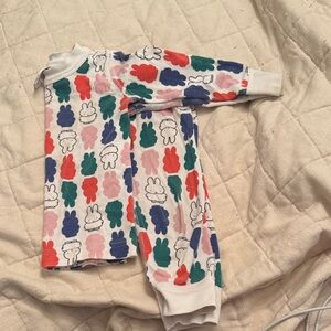Hanna Andersson Multicolor Bunny Pajama Set